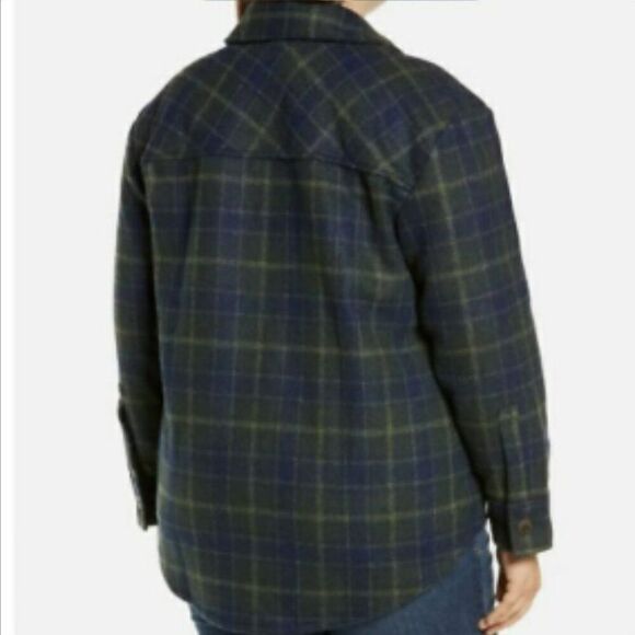 Treasure & Bond Shirt Jacket  Shacket  Blue/ Green Abel Plaid Size 3X - Picture 13 of 13